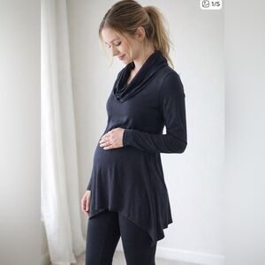 Cuddle Duds Black Long Sleeve Cowel neck shirt - Size Medium